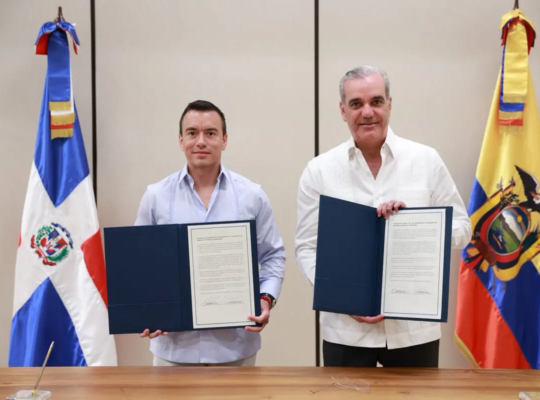 Ecuador y República Dominicana inician negociaciones para acuerdo comercial