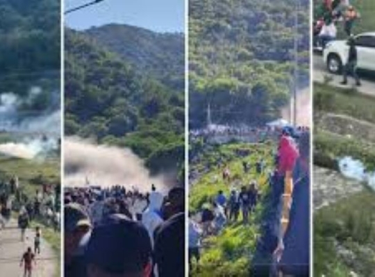 Manifestación contra minería en San Juan termina con bombas lacrimógenas, chorros de agua y heridos