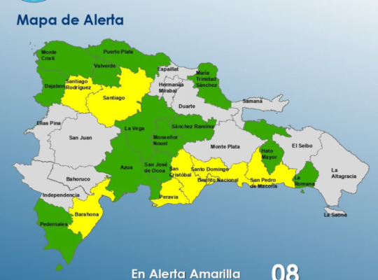 COE coloca a 21 provincias en alerta ante posibles lluvias