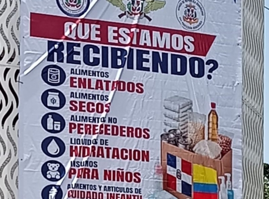 Colocan lista de insumos que se requieren en centro de acopio de Armada para enviar a Colombia
