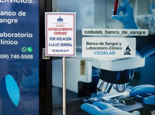 Salud Pública clausura banco de sangre por violación a las normas de Salud