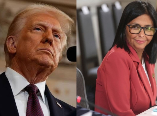 Delcy Rodríguez y Donald Trump, a un día de un histórico encuentro